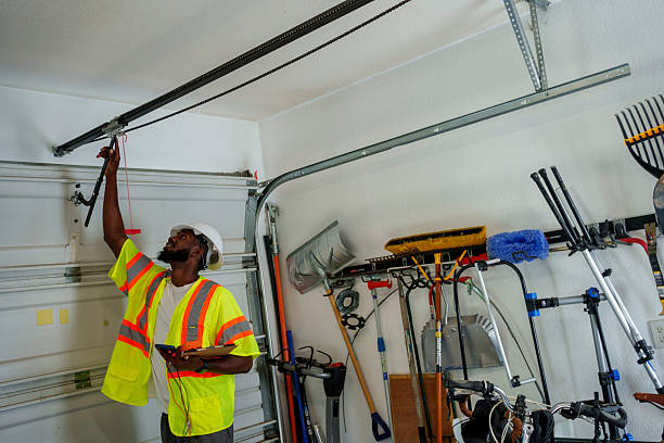 Professional Garage Door Panel Replacement technician working in Shelton, NE